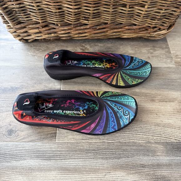 Arcopedico Feel the World Rainbow Flats Women’s EU 38 US 7.5 Comfort Shoes NEW - Picture 1 of 6
